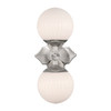 Crystorama - ORY-1002-PN-WH - Two Light Wall Sconce - Orly - Polished Nickel