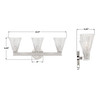 Crystorama - LOT-703-PN - Three Light Bath - Lotus - Polished Nickel