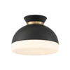 Crystorama - GID-4003-MK-VG - Two Light Flush Mount - Gidget - Matte Black + Vibrant Gold