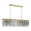 Crystorama - GEM-7007-MG-SS - Six Light Linear Chandelier - Gemma - Modern Gold