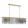 Crystorama - GEM-7007-MG-SS - Six Light Linear Chandelier - Gemma - Modern Gold