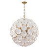 Crystorama - ESM-4009-AG-WH - 12 Light Chandelier - Esme - Aged Brass