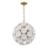 Crystorama - ESM-4005-AG-WH - Six Light Chandelier - Esme - Aged Brass