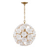 Crystorama - ESM-4005-AG-WH - Six Light Chandelier - Esme - Aged Brass