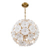 Crystorama - ESM-4005-AG-WH - Six Light Chandelier - Esme - Aged Brass
