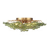 Crystorama - ESM-4000-AG-GR - Six Light Semi Flush Mount - Esme - Aged Brass