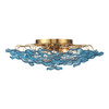 Crystorama - ESM-4000-AG-BL - Six Light Semi Flush Mount - Esme - Aged Brass