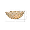 Crystorama - DRB-7000-SG - Three Light Semi Flush Mount - Darby - Soft Gold