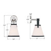 Crystorama - CAL-2401-PN - One Light Wall Sconce - Callahan - Polished Nickel