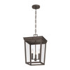 Crystorama - BEL-A8065-TZ - Three Light Outdoor Pendant - Belmont - Twilight Bronze