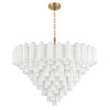 Crystorama - ADD-327-AG-WH - 28 Light Chandelier - Addis - Aged Brass