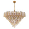 Crystorama - ADD-327-AG-AM - 28 Light Chandelier - Addis - Aged Brass