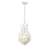 Crystorama - 565-MT - Three Light Chandelier - Broche - Matte White