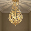 Crystorama - 565-GA_CEILING - Three Light Semi Flush Mount - Broche - Antique Gold