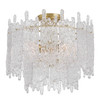 Crystorama - ACK-920-AG - Three Light Semi Flush Mount - Ackerly - Aged Brass