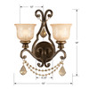 Crystorama - 7502-BU-GT-MWP - Two Light Wall Sconce - Norwalk - Bronze Umber