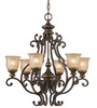 Crystorama - 7416-BU - Six Light Chandelier - Norwalk - Bronze Umber