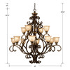 Crystorama - 7412-BU - 12 Light Chandelier - Norwalk - Bronze Umber