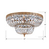 Crystorama - 730-OB-CL-S - Eight Light Flush Mount - Ceiling Mount - Olde Brass