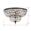 Crystorama - 724-EB-CL-SAQ - Six Light Flush Mount - Ceiling Mount - English Bronze