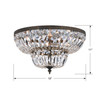 Crystorama - 718-EB-CL-MWP - Four Light Flush Mount - Waltham - English Bronze