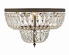 Crystorama - 718-EB-CL-MWP - Four Light Flush Mount - Waltham - English Bronze