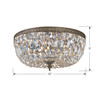 Crystorama - 712-EB-CL-SAQ - Three Light Flush Mount - Waltham - English Bronze