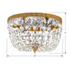 Crystorama - 710-OB-CL-I - Two Light Flush Mount - Waltham - Olde Brass