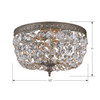 Crystorama - 710-EB-CL-I - Two Light Flush Mount - Waltham - English Bronze