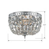 Crystorama - 708-CH-CL-MWP - Two Light Flush Mount - Ceiling Mount - Polished Chrome