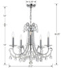 Crystorama - 6825-CH-CL-MWP - Five Light Chandelier - Othello - Polished Chrome
