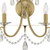 Crystorama - 6822-VG-CL-SAQ - Two Light Wall Sconce - Othello - Vibrant Gold