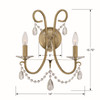 Crystorama - 6822-VG-CL-MWP - Two Light Wall Sconce - Othello - Vibrant Gold