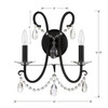 Crystorama - 6822-MK-CL-MWP - Two Light Wall Sconce - Othello - Matte Black