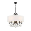 Crystorama - 6625-MK-CL-MWP - Five Light Chandelier - Othello - Matte Black