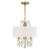 Crystorama - 6623-VG-CL-SAQ - Three Light Chandelier - Othello - Vibrant Gold