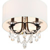 Crystorama - 6623-MK-CL-MWP_CEILING - Three Light Semi Flush Mount - Othello - Matte Black