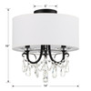 Crystorama - 6623-MK-CL-MWP_CEILING - Three Light Semi Flush Mount - Othello - Matte Black