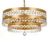 Crystorama - 6108-GA - Six Light Chandelier - Perla - Antique Gold