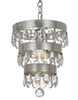 Crystorama - 6103-SA - One Light Mini Chandelier - Perla - Antique Silver