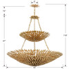 Crystorama - 599-GA - 18 Light Chandelier - Broche - Antique Gold