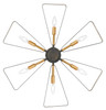 Crystorama - 596-EB-GA - Six Light Chandelier - Luna - English Bronze + Antique Gold