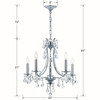 Crystorama - 5935-CH-CL-S - Five Light Mini Chandelier - Cedar - Polished Chrome