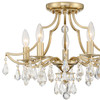 Crystorama - 5930-VG-CL-MWP - Five Light Semi Flush Mount - Cedar - Vibrant Gold