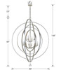 Crystorama - 590-SA - 12 Light Chandelier - Luna - Antique Silver