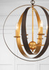 Crystorama - 585-EB-GA - Six Light Chandelier - Luna - English Bronze + Antique Gold