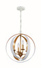 Crystorama - 584-MT-GA - Four Light Mini Chandelier - Luna - Matte White + Antique Gold