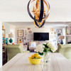 Crystorama - 584-EB-GA - Four Light Mini Chandelier - Luna - English Bronze + Antique Gold