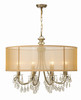 Crystorama - 5628-AB - Eight Light Chandelier - Hampton - Antique Brass