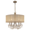 Crystorama - 5625-AB - Five Light Chandelier - Hampton - Antique Brass